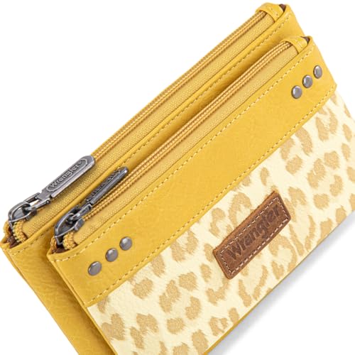 Montana West X Wrangler Womens Wallet Large Card Cases & Money Organizers for Ladies Female Rivet Western Zipper Travel Cash Wallet — view 6