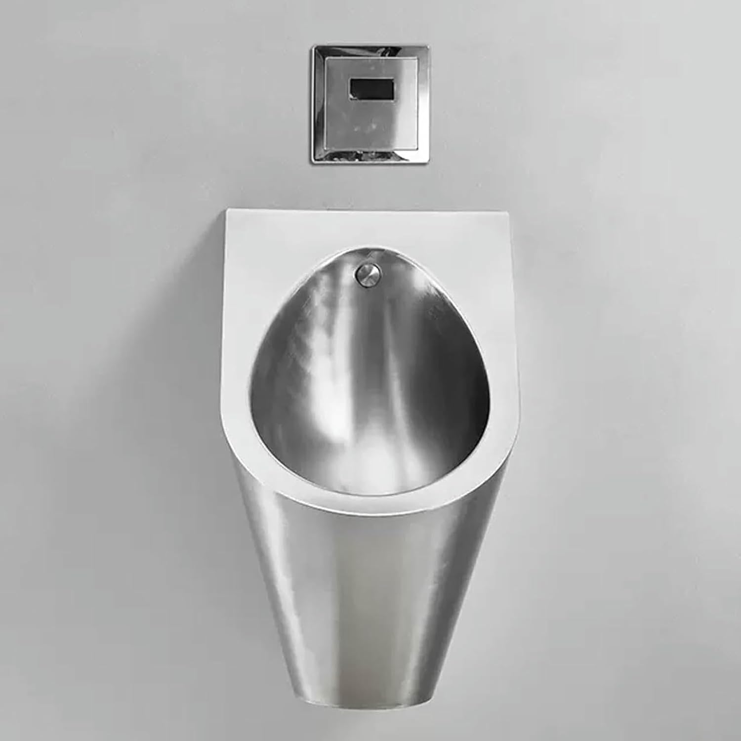 304 Stainless Steel Urinals, Smart Men's Wall Mounted Sensor Urinal, Residential Use Bathroom Toilet Urinal, Male Sanitary Ware Public Toilet Urinal, Anti-Splash