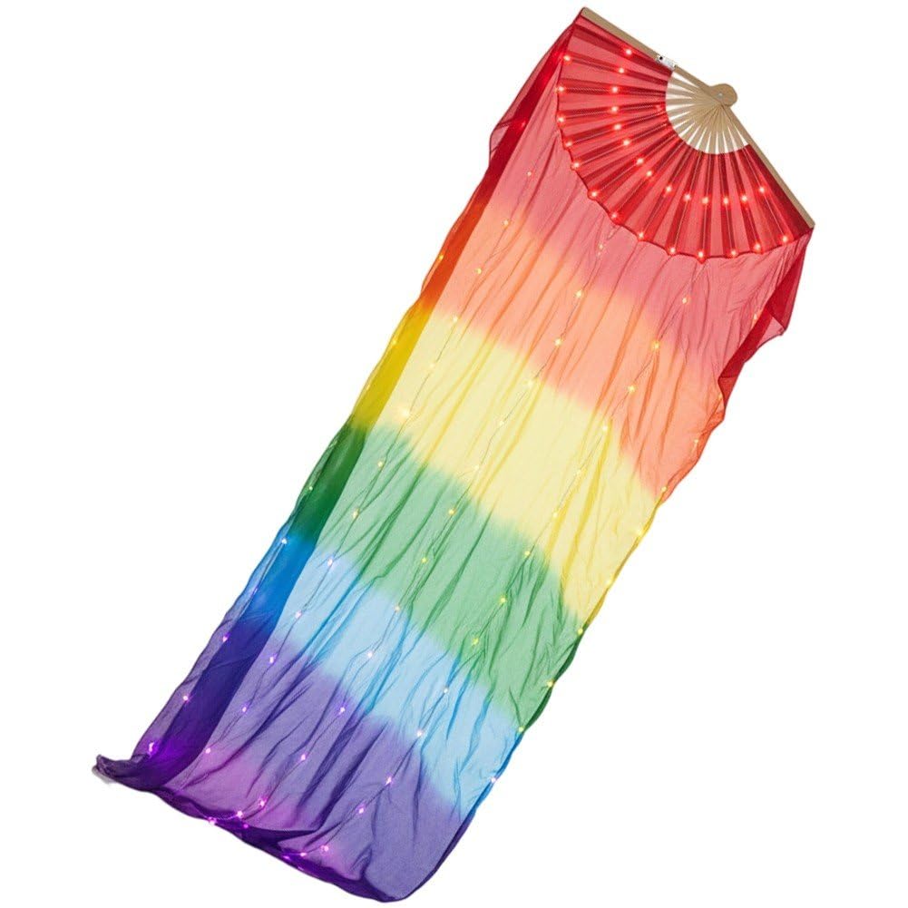 Voile de danse du ventre en soie longue et pliable pour entraînement et galas