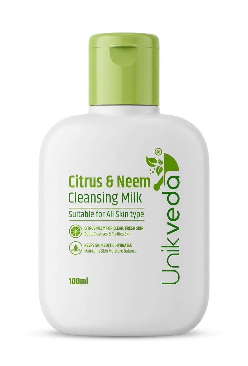 Citrus & Neem Cleansing Milk for All Skin Types, 100ml | Deep Cleanses Skin, Removes Makeup, Maintains Moisture Balance, Neem & Citrus Extract, Gentle Daily Cleanser-image-36