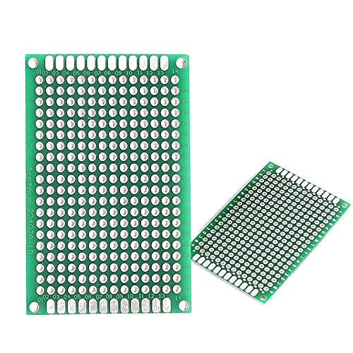 Vista 5 de Placa de prototipo de PCB, tableros de soldadura en blanco de doble cara con 5 tamaños, placa de circuito impreso universal para soldadura