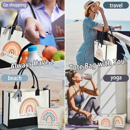 Pack de 20 bolsas tote de lona para maestras miniatura 6