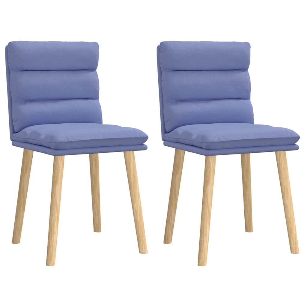 Juego de 2 sillas de comedor, color azul vaquero, con estructura de madera de caucho maciza, asiento de espuma ergonómica, 45 x 54 x 86 cm, robustas, modernas, para cocina, comedor, salón