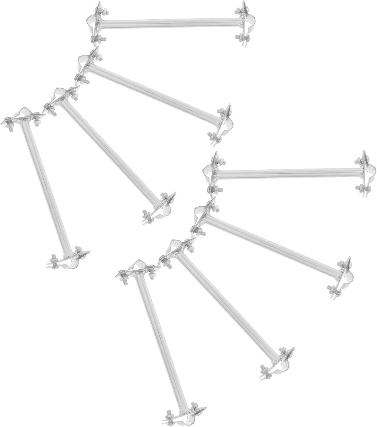 CHILDWEET 8pcs Outdoor Protection Clips Electrical Rod Bracket Set Weatherproof Wall Mount Brackets for Lights Rod Support Versatile Weather-Resistant Outdoor