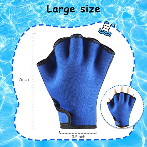 image for Skylety 3 Pairs Aquatic Gloves Swimming Training Gloves Large Webbed S