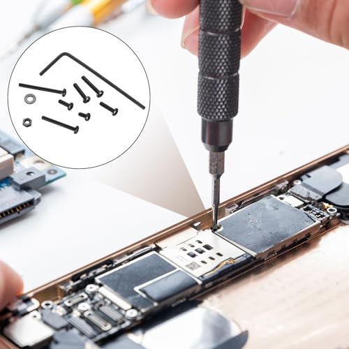 M2 Schrauben Set, 600 Stück Linsenkopf Innensechskantschrauben Muttern Set mit Unterlegscheiben Set, Schwarz Rundkopfschrauben und Muttern Sortiment Kit, Maschinenschrauben Gewindeschrauben Set