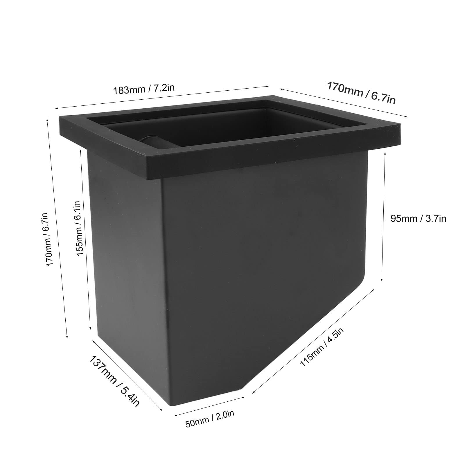 Fdit Coffee Ground Bin, Espresso Knock Box for Coffee Shop Kitchen Tools Tampers Espresso Machine Accessories