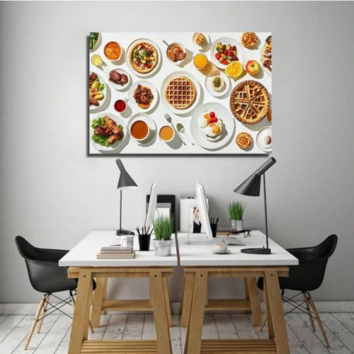 Impression sur toile cuisine délicieuse solution pour mur vide salle à manger 70x100