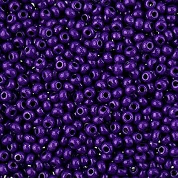 John Bead Czech Glass Seed Beads 11/0 Terra Intensive Purple, 25 Grams of DIY Jewelry Making Beads Preciosa Jablonex