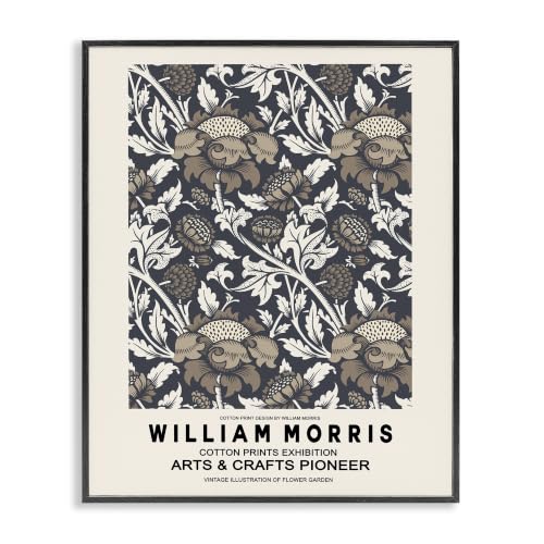 Detailed Brown Botanicals Floral, 11 x 14 Inch Framed Giclée Print