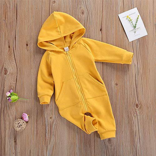 FYBITBO Infant Baby Boys Girls Clothing Zipper Hooded Jumpsuit Romper Long Sleeve Onesie Outfit Fall Winter Warm Clothes2