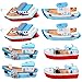 Toyvian 8pcs Fishing Boat Toy Mini Boat Model Miniature Boat, Resin Boat Toy, Dollhouse Landscape Ornament Miniature Dollhouse Boats Sea Fishing Boats Decor