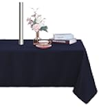 Fitable Table Cover Outdoor and Indoor Tablecloth - Washable Waterproof Wrinkle Free Table Cloth with Zipper and Umbrella Hole for Spring/Summer/Party/Picnic/BBQS/Patio Navy 60x102 inch