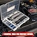 80-Piece Premium Magnetic Impact Nut Driver Set Metric & SAE with Socket Adapters, Bit Holder, Wing Nut Driver, Universal Sockets, Quick Release Extension, Power Bits