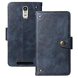 Anybird Retro Flip Blau Echt Leder Tasche Hülle Für Swissvoice G55 5