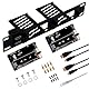 GeeekPi 10 Zoll 1U Rack-Halterung für Raspberry Pi 5, mit 2PCS PCIe auf M.2 NVMe SSD Adaptern, hält bis zu 2 Pi5 Boards, kompatibel mit DeskPi RackMate T1/T0/T2/10 Zoll Netzwerk-Schrank