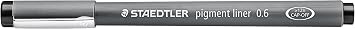 Staedtler Pigment Liner 308 Black 0.6 mm Pack of 10