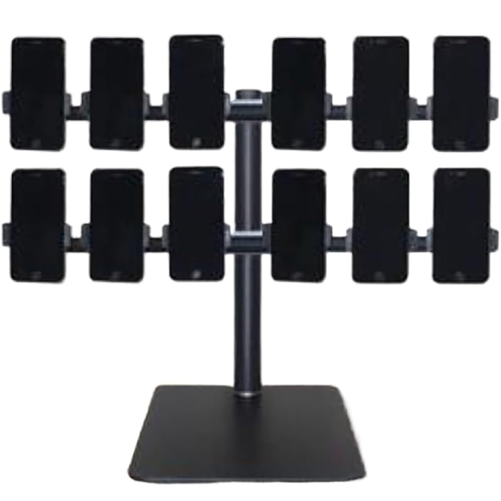 Genérico Soporte Multifuncional para teléfono de Escritorio con rotación de 360°, Soporte Multicapa para 12 cámaras, Ideal para Streaming, Video en Vivo y Control grupal. Diseño Ajustable y Resistent