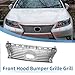 X AUTOHAUX Front Upper Hood Bumper Grille Grill for Lexus ES 350 2013 2014 2015 No.5311133440 Front Upper Bumper Kidney Grille Grill Chrome Silver Tone