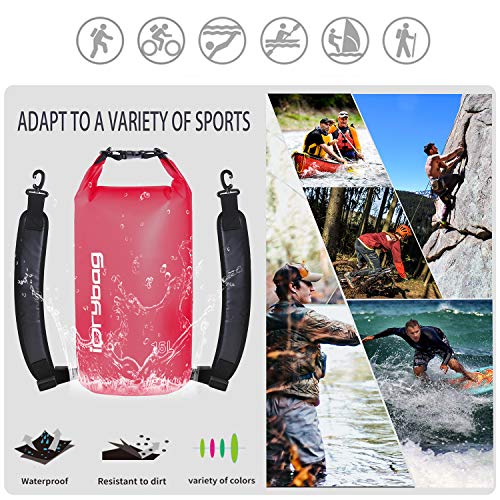 IDRYBAG Clear Dry Bag Waterproof 2L, Small Dry Sack Waterproof Bag for Kayaking miniatura 5