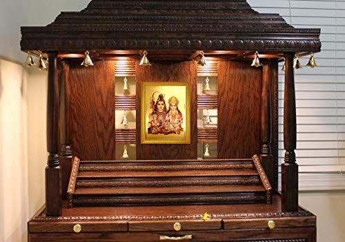 Image of ADA Handicraft Wood Wall And Pooja Photo Frame (35 x 25 cm, Multicolour)