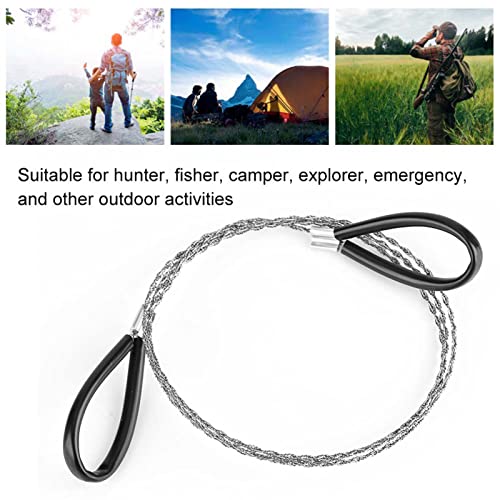 Stainless Steel Wire Saw for PVC Hose, Rope Saw, Steel Wire Saw, Scroll Outdoor High Rope Saw, Portable Pocket Chain Saw For Emergency Travel Outdoor Camping Survival Tool