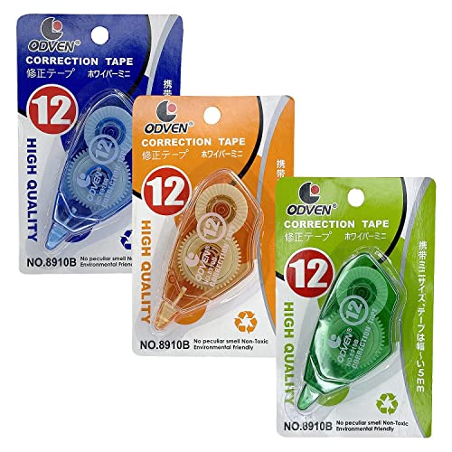 ECLET Correction Tape - Pack of 3 Pcs Correction Tape 12 Meter X 5 MM, for Journal, Correction Pen, Whitener for Correction, Stationary Items, Correction Pen Tape (Any 3 Random Color sent) A (B0CKW6FRMT) Amazon Price History, Amazon Price Tracker