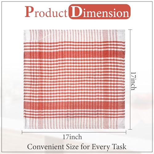 Image of GLUN Pack of 12 Cotton Kitchen Cloth Napkins & Duster | Multipurpose Cleaning Cloth for Fridge, Table, Kitchen Platform & Roti | Highly Absorbent | 17 x 17 Inches | Multicolor
