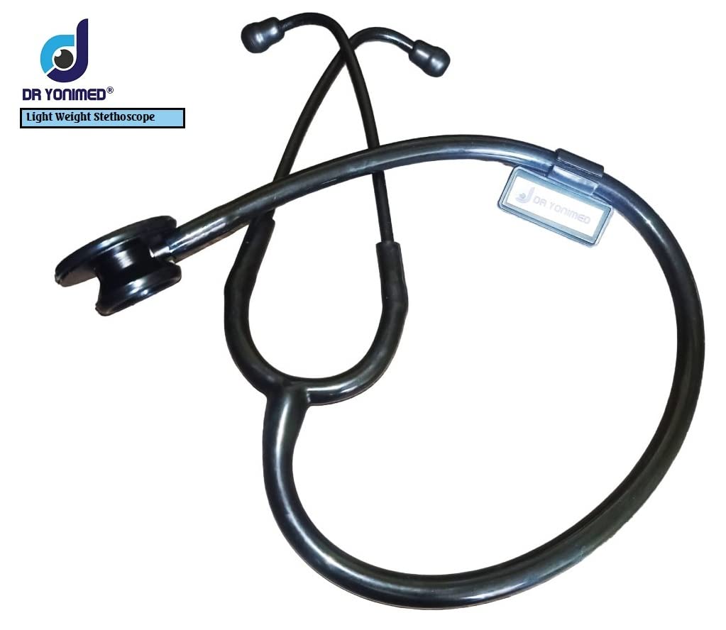 Dr Yonimed Super Frequency Black Matte Dual Head Stethoscope For Doctors, Surgeon, Nurse & Students. 4