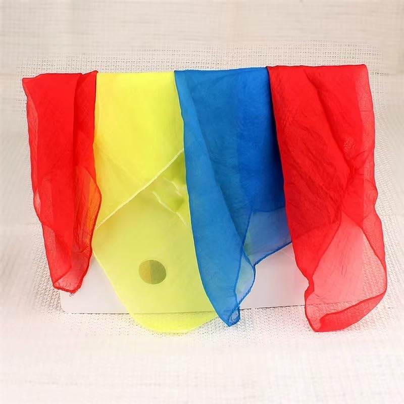 SUMAG Magic Silk Trio Magic Tricks Classic Three Color Silk Scarves Stage Illusions Gimmicks Mentalism Props Comedy Show Easy to Do
