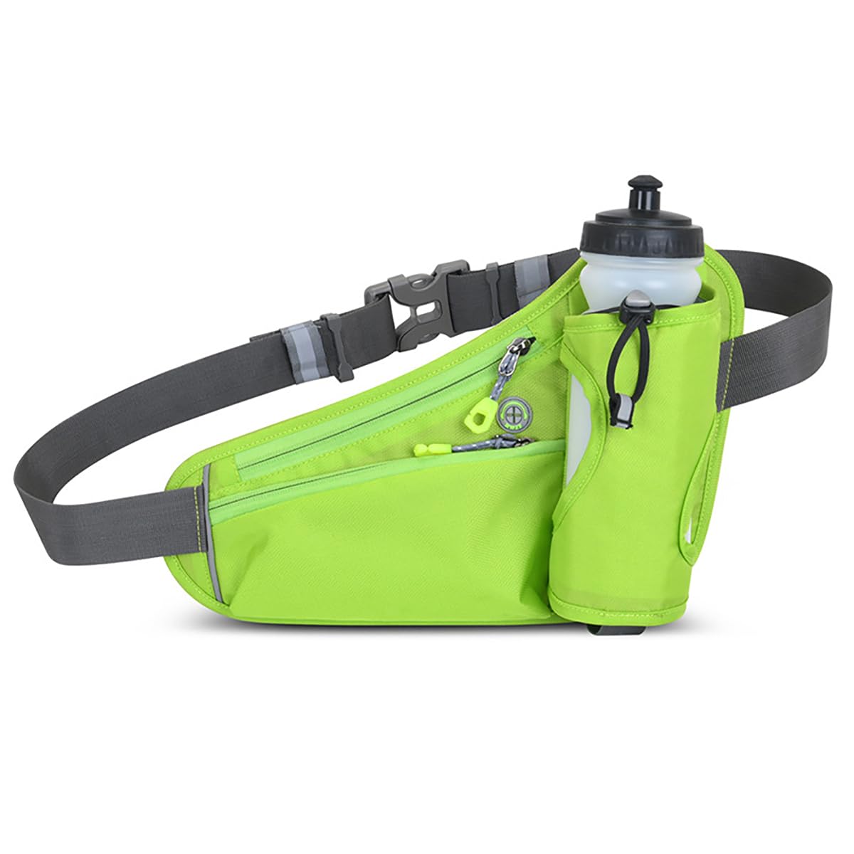 Waterproof Running Waist Bag Cycling Bumbags with Water Bottle Holder Travel Walking Dog Climbing Hiking Outdoor Sport Waist Bag with Reflective