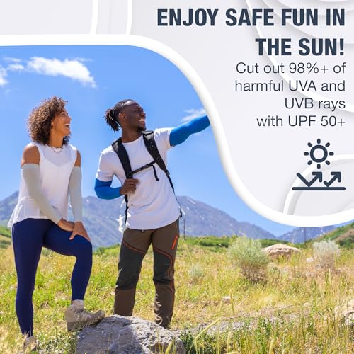 Image of SportsTrail Cooling Arm Sleeves for Men & Women - Breathable, UV Sun Protection, Sports Arm Sleeves for Women, Men & Youth