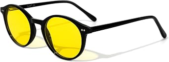 TIJN Round Sunglasses for Women Men,Retro 90s Small Circle Sunglasses,Polarized UV400 Protection,Colored Lens Vintage Shades