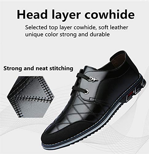Asifn Men's Casual Comfortable Fashion Walking Loafer Shoes Breathable Lace-up Driving Business Office Outdoor Luxury Leather Shoes2