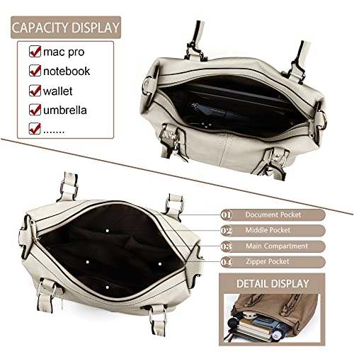 Gladdon Hobo Bags for Women Large Capacity Top Handle Bags with Multi Pocket Tote Shoulder Handbags Faux Leather Crossbody Bag for Work School Travel - Image 6