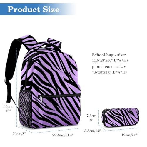 Sac à dos de grande capacité violet pour ne plus manquer de place à l'école - 2