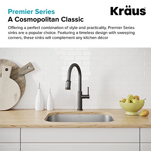 Kraus Kbu17 15 Inch Undermount Single Bowl 18 Gauge Stainless Steel Kitchen Sink #TOP2