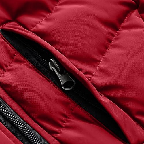 Chaqueta acolchada impermeable para mujer abrigo largo térmico con capucha 2