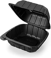 Vista 5 de KARAT EARTH Clamshell - Recipientes de alimentos para llevar [6 x 6 pulgadas - 400 quilates] para llevar, aptos para microondas, congelador