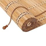 Bamboo Blinds, Easy to Install Bamboo Shades for Indoor Windows, Custom Sizes Roller Shades for Indoor Windows, Roll Up Blinds Indoor Outdoor Patio