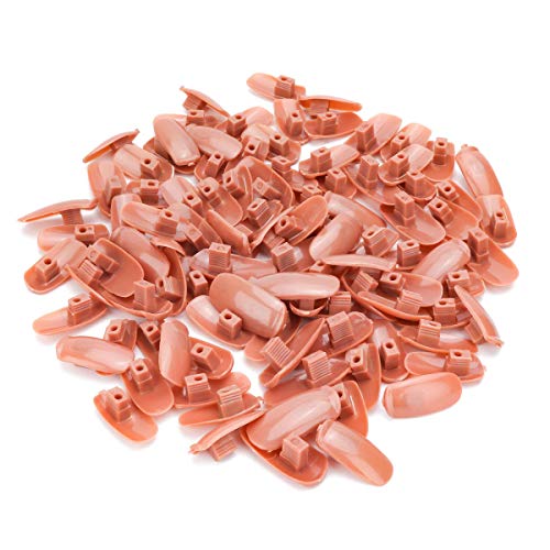 Yokilly 200Pcs Replacement Refill Nail Tips for Flexible Nail Training Practice Hand, Fake Nails Tips for DIY Training Manicure Art Tool (200 Pcs Refill Nail Tips)