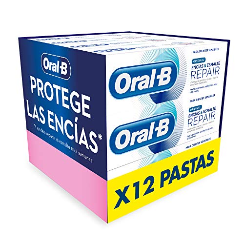 Oral-B Encías & Esmalte Repair Original Pasta de Dientes, 12 x 75 ml