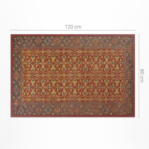 Tapis en vinyle rectangulaire lavable et robuste pour sol extérieur