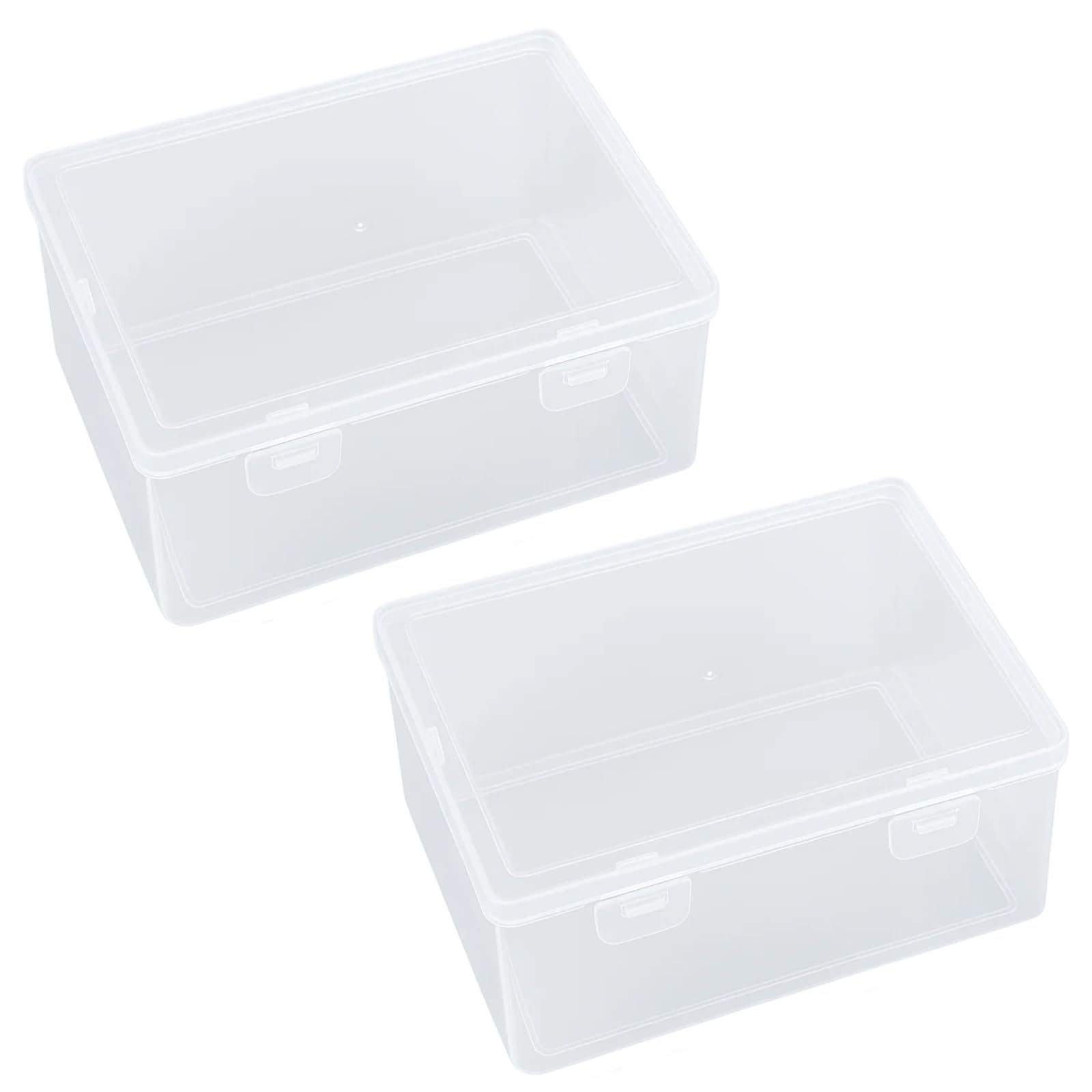 EujRcf 2 Pcs Playing Cards Case, Clear High Capacity Playing Card Box Storage 13.8x10.3x5.9cm