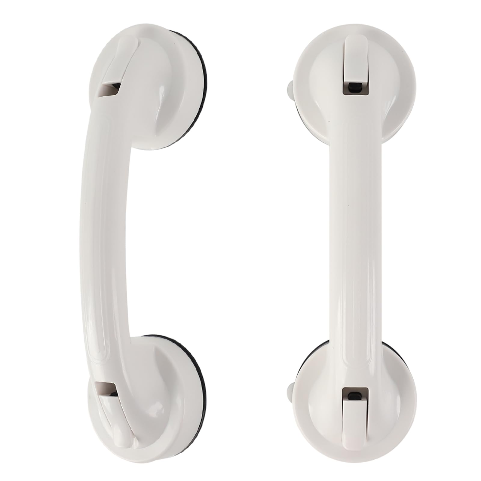 Maniglie Ventosa da Bagno, Maniglia per Doccia, 2 Pezzi Maniglia Doccia Rimovibile Riutilizzabile, Nessuna Perforazione Maniglione con Ventosa per Finestra Porta in Vetro Credenza (Bianco)