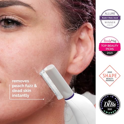 Michael Todd Beauty - Sonicsmooth Dermaplaning Tool - Remoção de pelos faciais Peach Fuzz 2 em 1 par