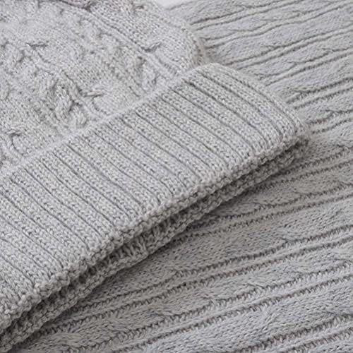 The Fellie Knitted Beanies Hat Scarf Gloves Set for Women, 3 in 1 Winter Hat Set for Outdoor, Knitted Hat Set Women for Winter