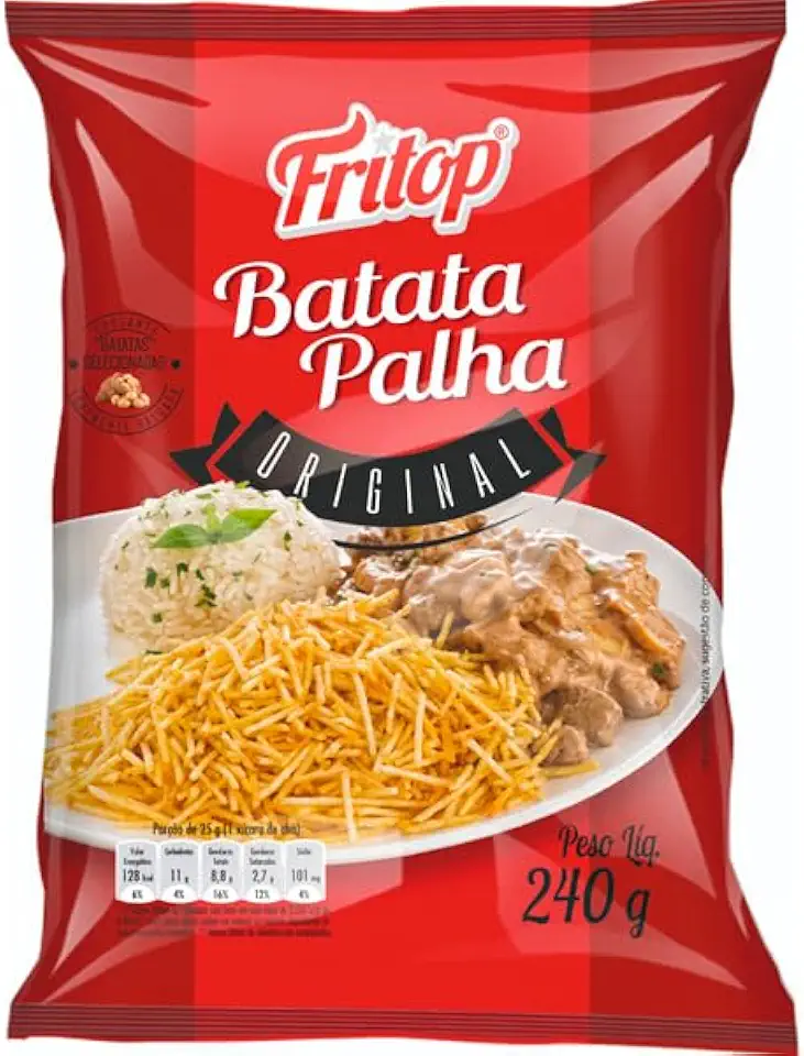 Batata Palha Tradicional, Batatas Fritas Crocantes em Palha, 240g