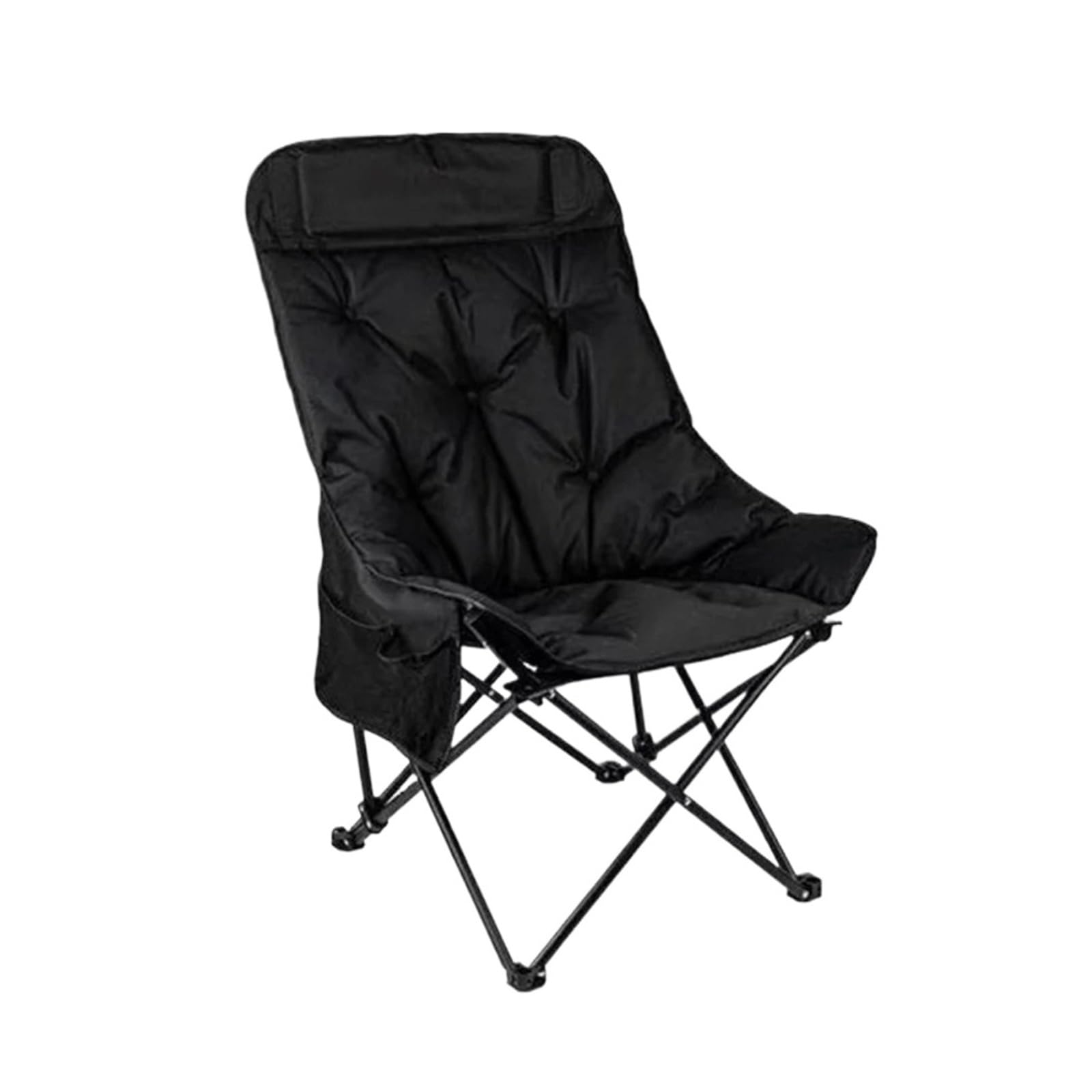 Chaise de camping portable kaki avec dossier rembourré réglable