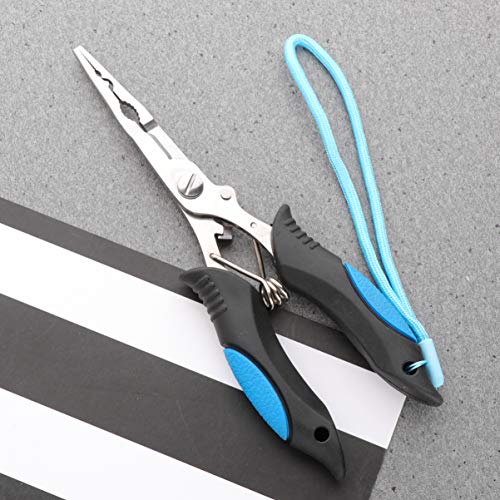 Alicate de pesca Besportble, tesoura de pesca de aço inoxidável, alicates multiuso, bico afiado para
